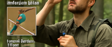 Természetes táj, zöld fák és kék égbolt napfénnyel.